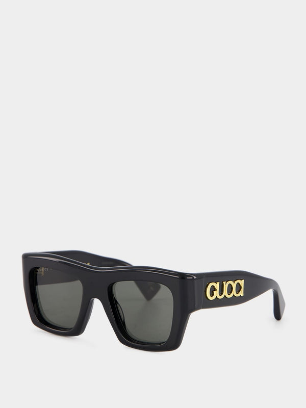 Gold Script Sunglasses