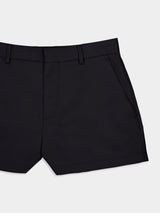 Black Techno Gabardine Shorts