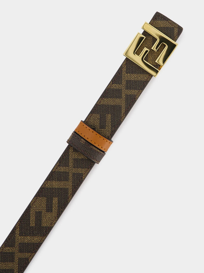 Reversible FF Squared Leather Belt