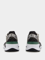Flow Dark Green Leather Low-Top Sneakers