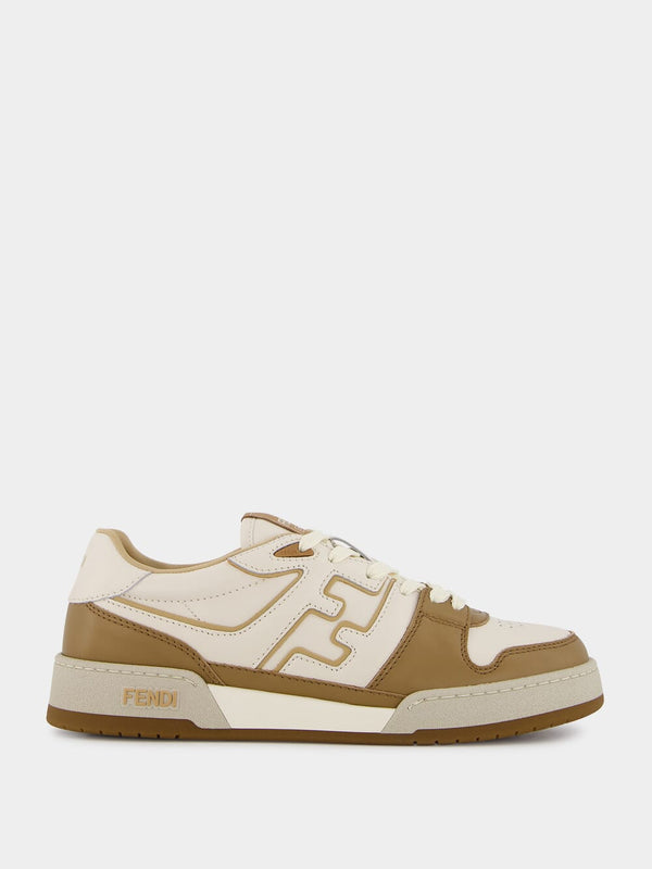 Fendi Match Brown Leather Sneakers