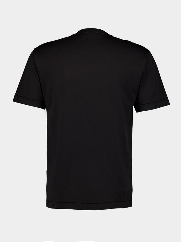 Slim-Fit Cotton Jersey Black T-Shirt