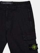Black Old Treatment Cargo Trousers