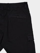 Black Old Treatment Cargo Trousers