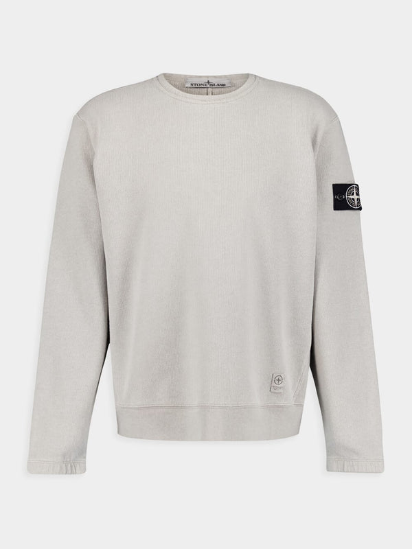 Grey Cotton Logo Sweatshirt