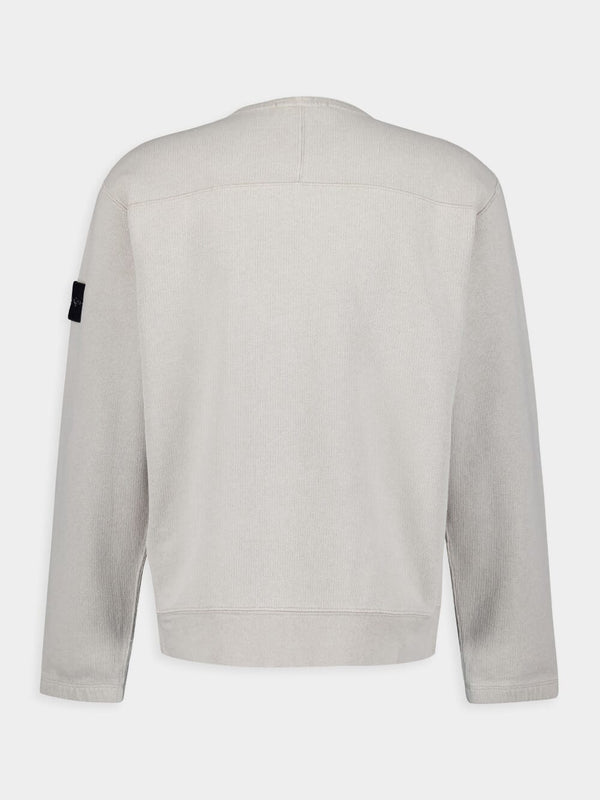 Grey Cotton Logo Sweatshirt