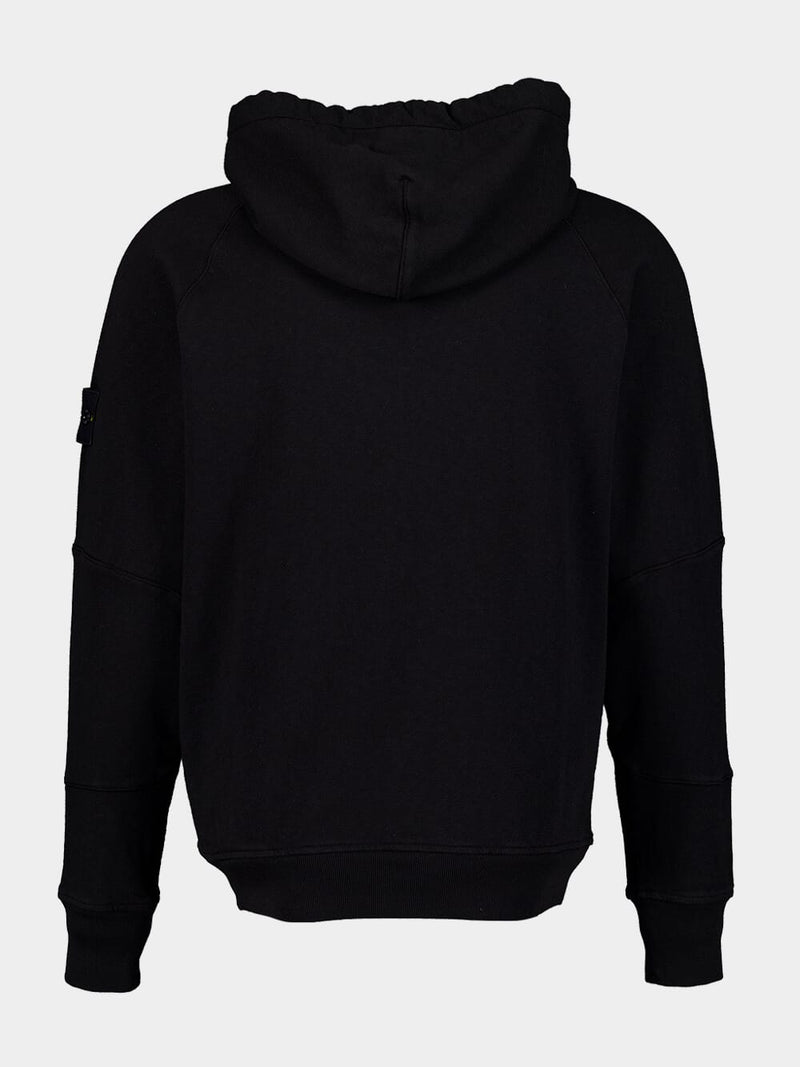 Black Hooded full-zipper Sweatshirt
