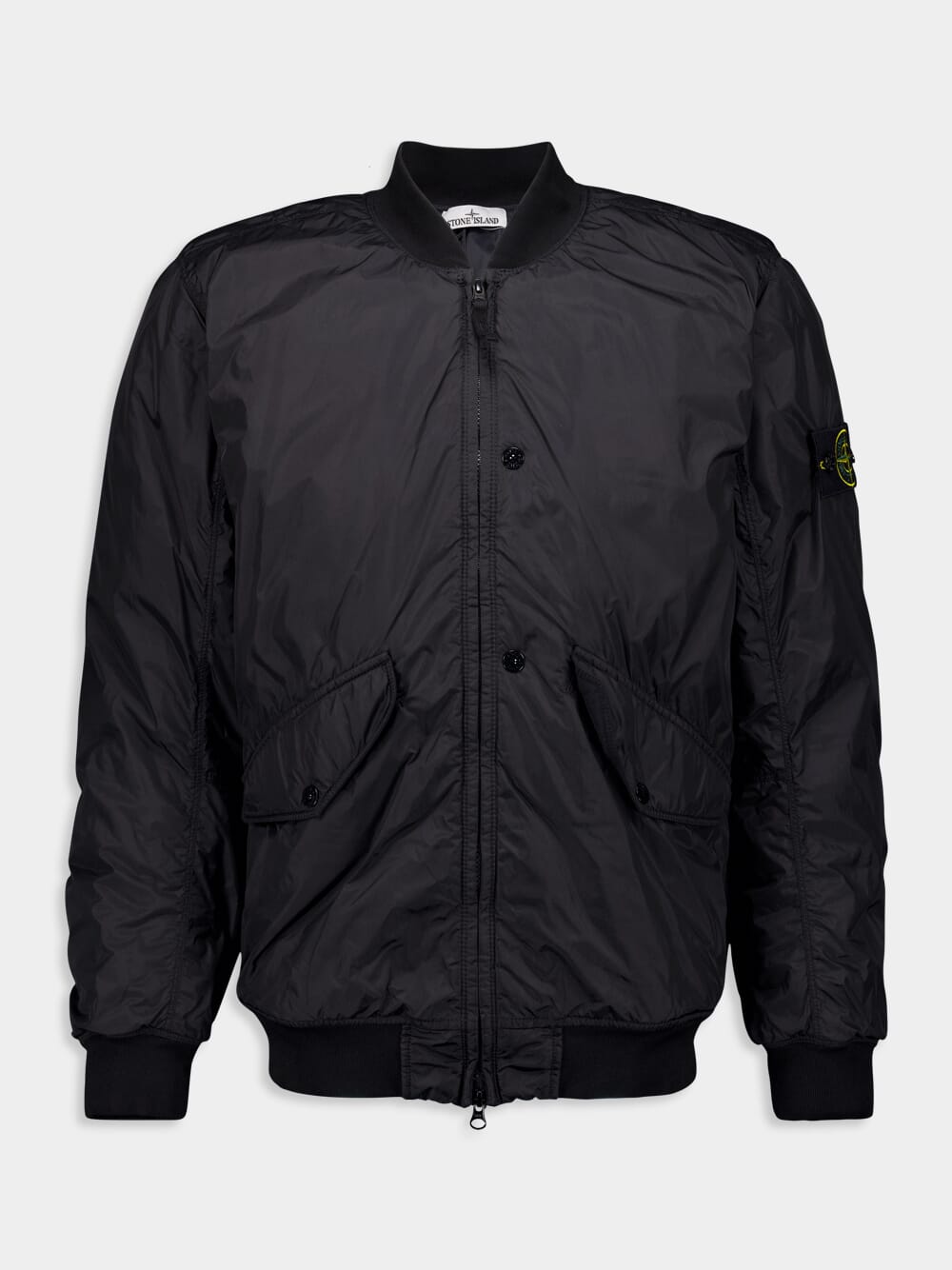 Stone Island Black Wind Resistant Bomber Jacket Fashion Clinic