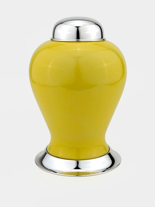 Medium Yellow Porcelain Pot