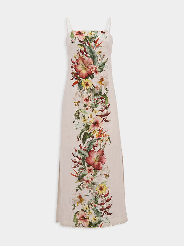 Lexi Column Strapless Floral Maxi Dress