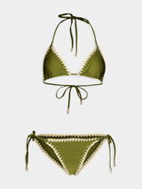 Olive Triangle Bikini Set
