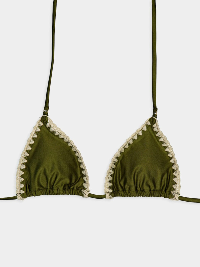 Olive Triangle Bikini Set