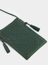 Green Pic Pocket Leather Bag