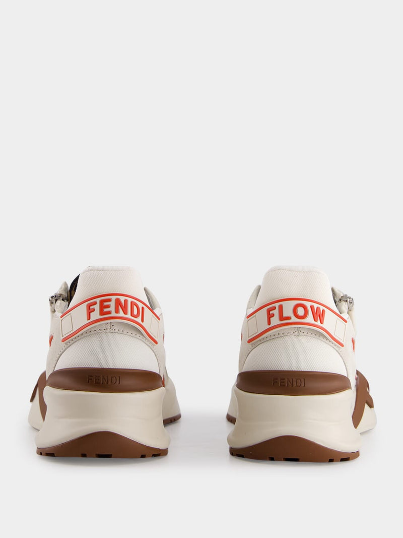 Fendi Flow White Leather Sneakers