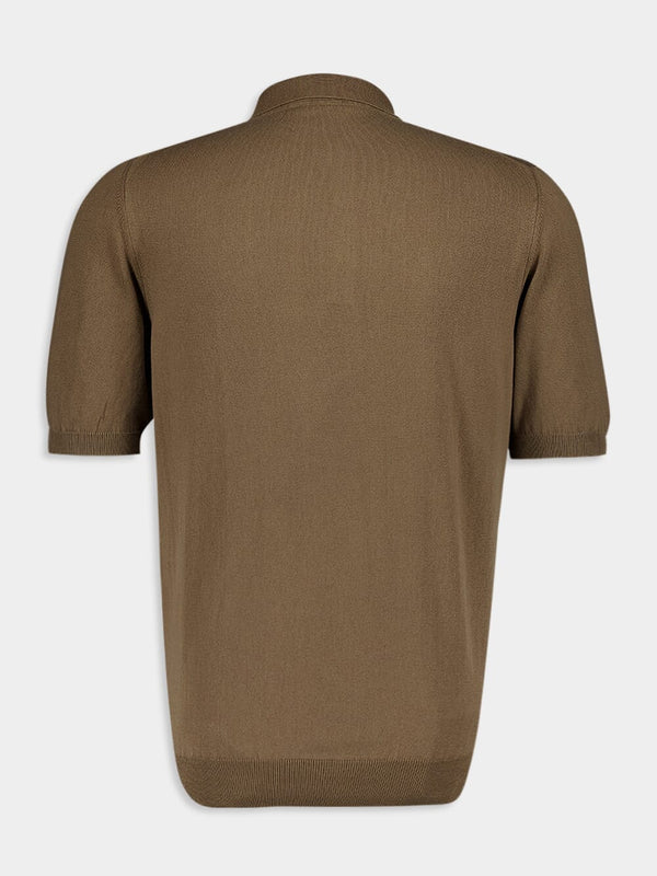 Cotton Brown Polo T-Shirt