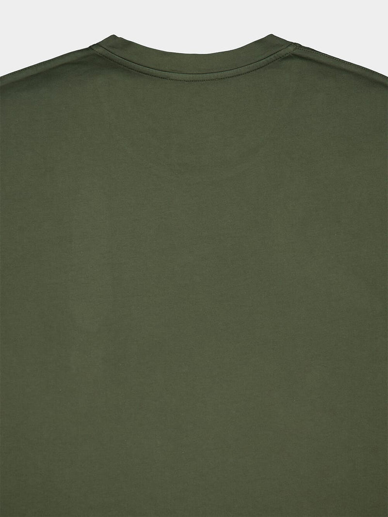 Olive Cotton Crew Neck T-Shirt