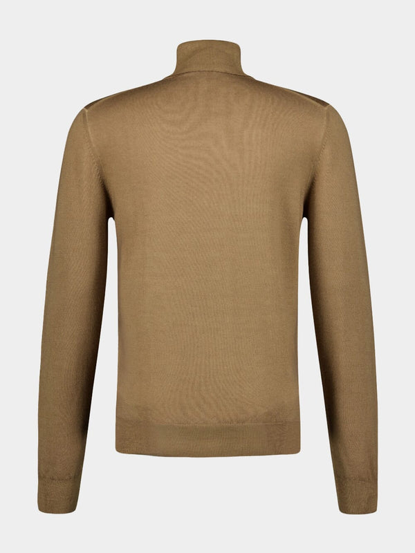 Roll-Neck Virgin-Wool Jumper
