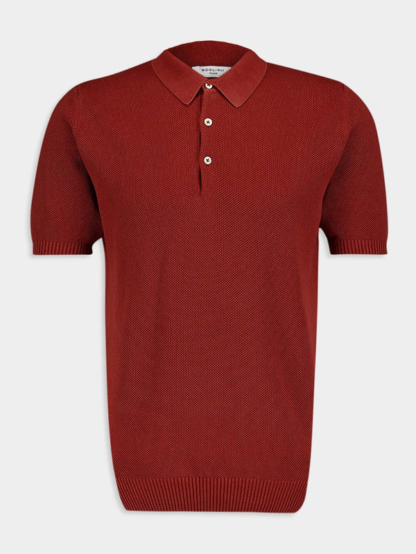 Red Cotton Polo