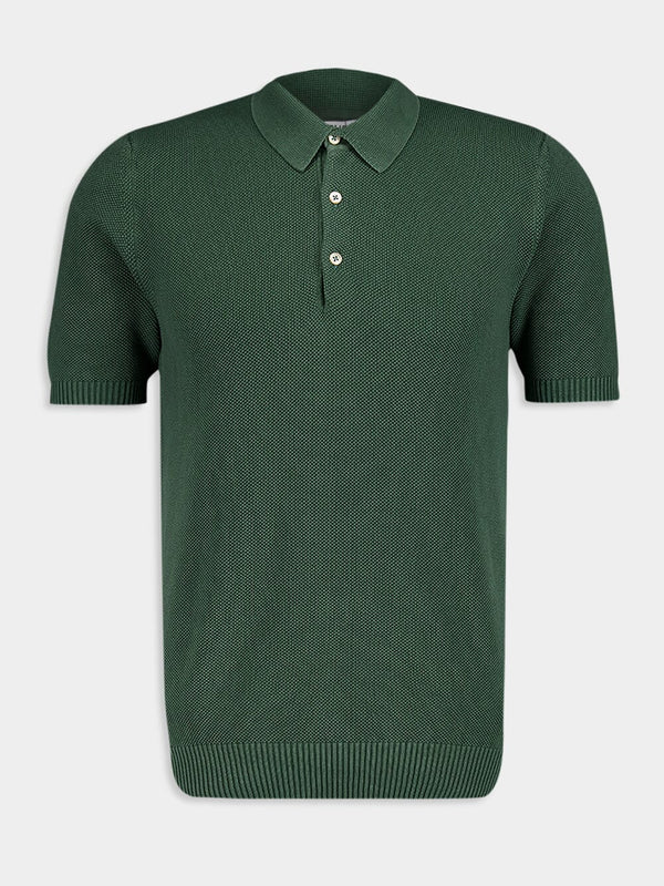 Green Cotton Polo