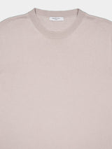 Cotton-Silk Blend Beige T-Shirt