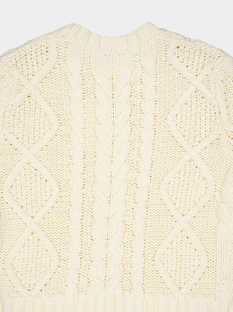 Cream Cable Knit Sweater