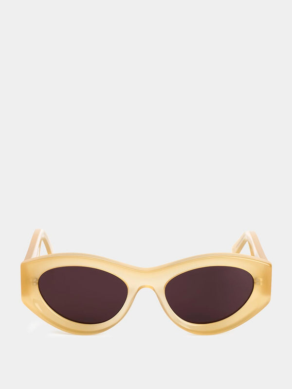 Calypso Oval Beige Sunglasses