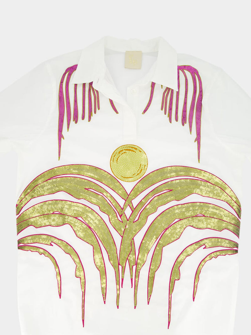 Atena Embroidered Poplin Shirt
