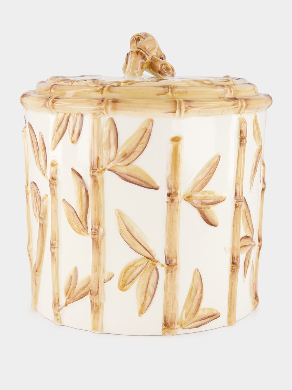 Bamboo Ceramic Cookie Jar