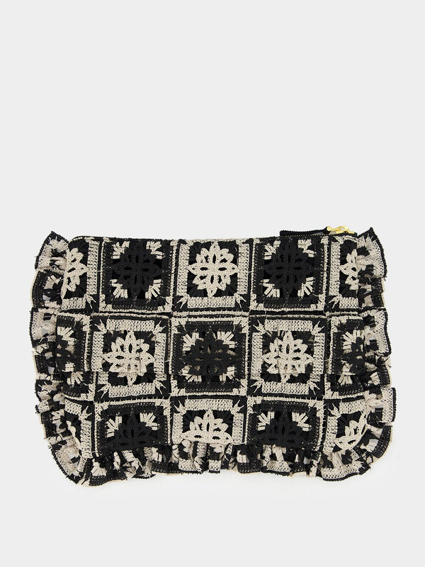 Embroidered Lace Clutch