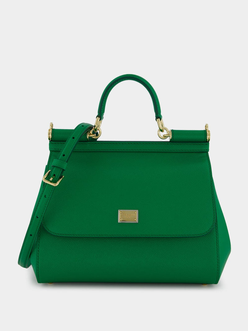 Large Sicily Green Leather Tote