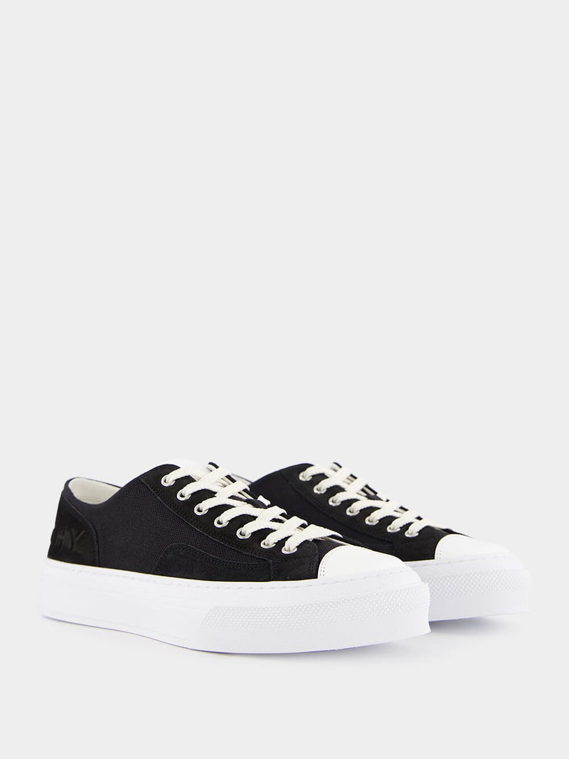 Givenchy City Black Canvas and Suede Sneakers