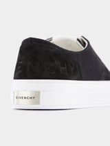 Givenchy City Black Canvas and Suede Sneakers