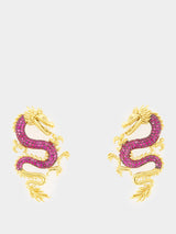 Draco Burgundy Earrings