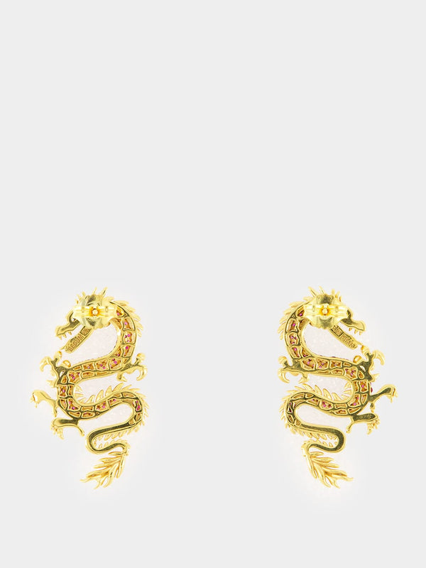 Draco Burgundy Earrings