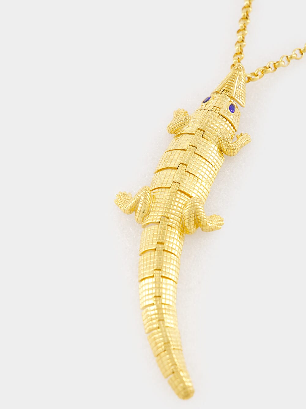 24K Gold Crocodile Necklace