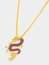 Burgundy Dragon Necklace