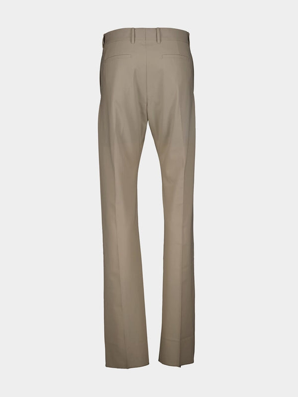 Stone Grey Regular Fit Trousers