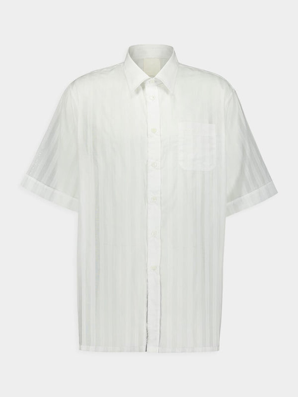 Cotton Voile Shirt With Stripes