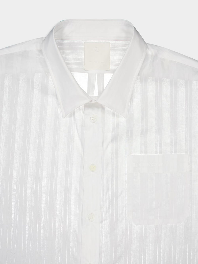 Cotton Voile Shirt With Stripes