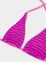 Sofie Striped Triangle Bikini Top