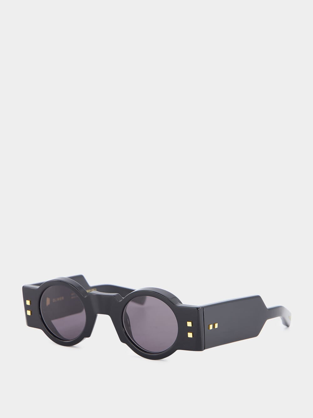 Olivier Black Round Sunglasses