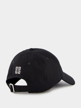 Black Cotton Embroidery 4G Baseball Cap