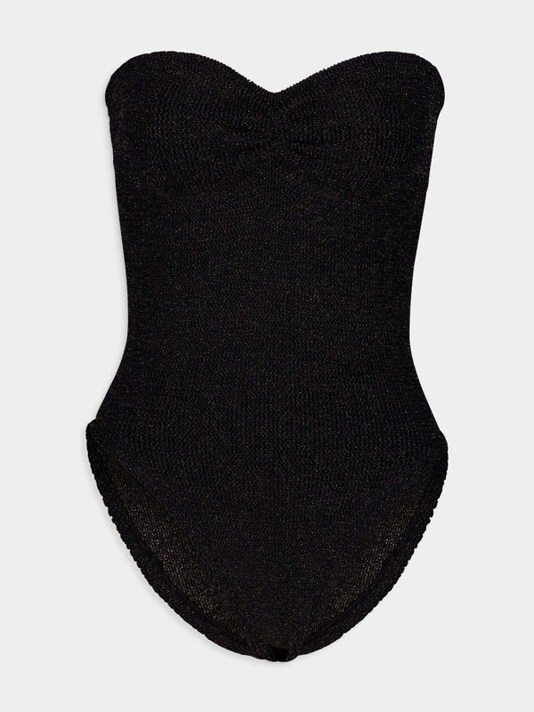 Textured Black Swimsuit