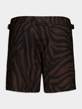 Zebra-Print Swim Shorts