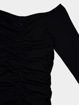 Ruched Black Top