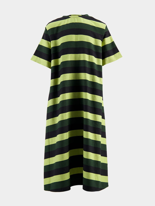 Lime Stripe Summer Dress