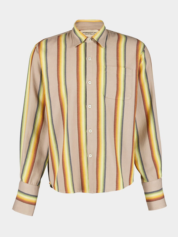 Retro Sunrise Striped Shirt