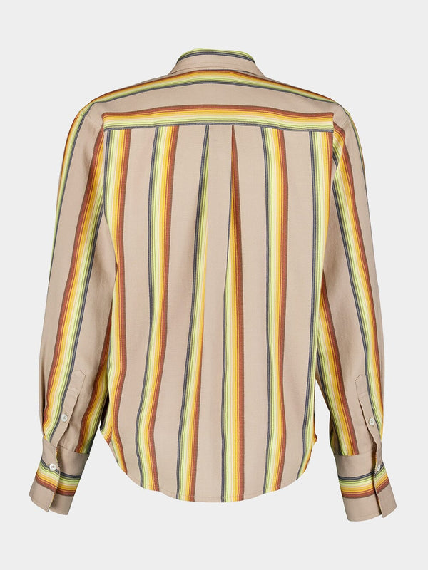 Retro Sunrise Striped Shirt