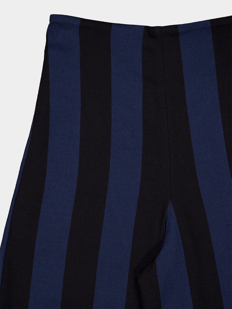 High-Waist Striped Trousers