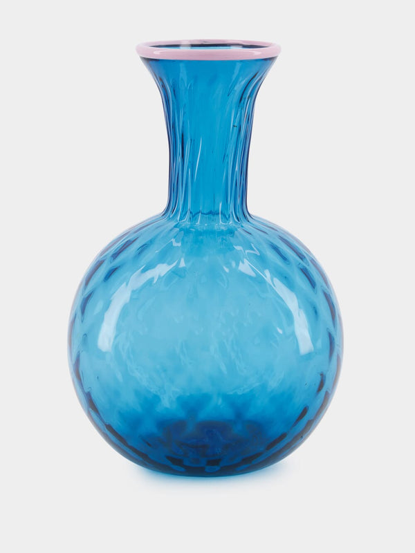 Blu Fumé Murano Glass Carafe